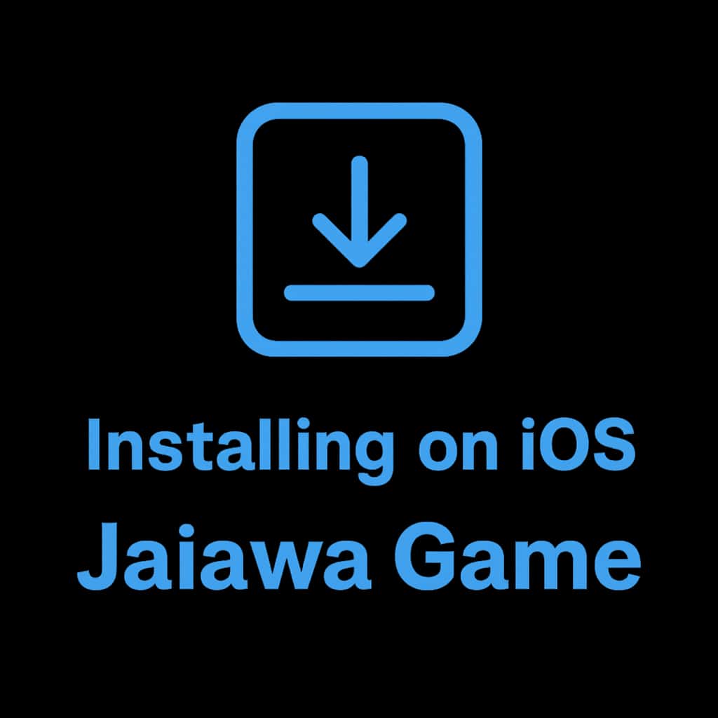 Minimal badge representing the installation guide for Jalawa Game on iOS.
