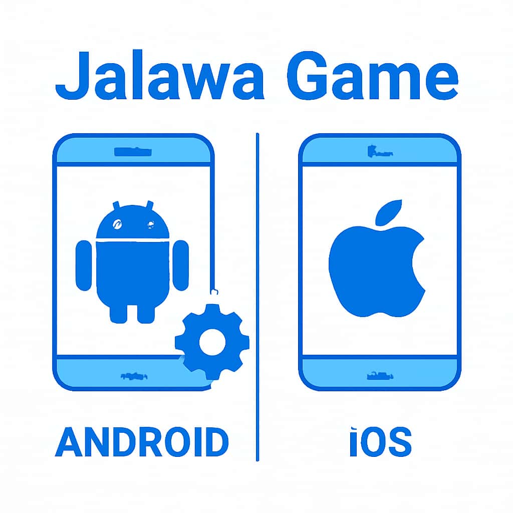 A diagram explaining the differences between Android and iOS for Jalawa Game.