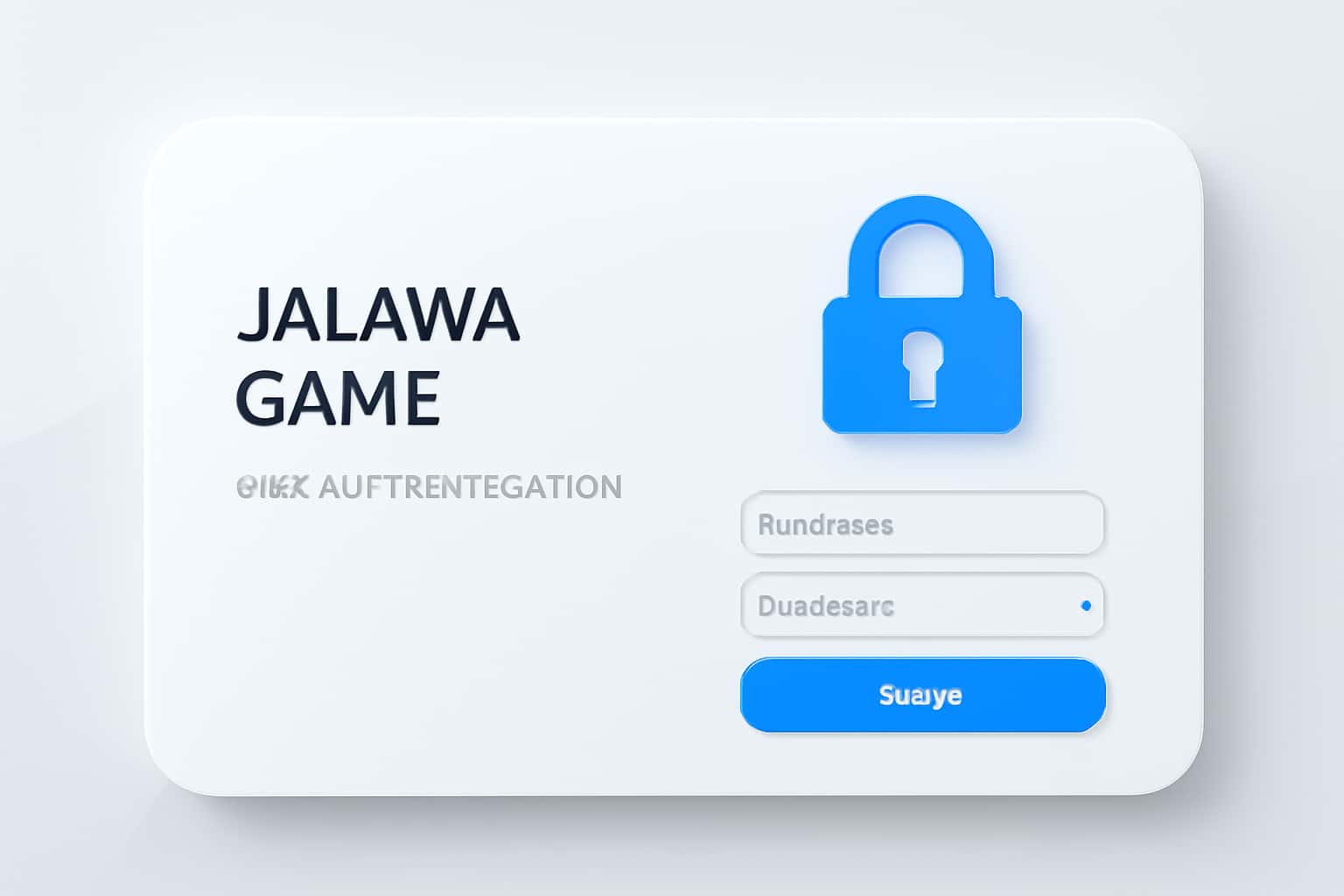 Jalawa Game User Authentication Interface