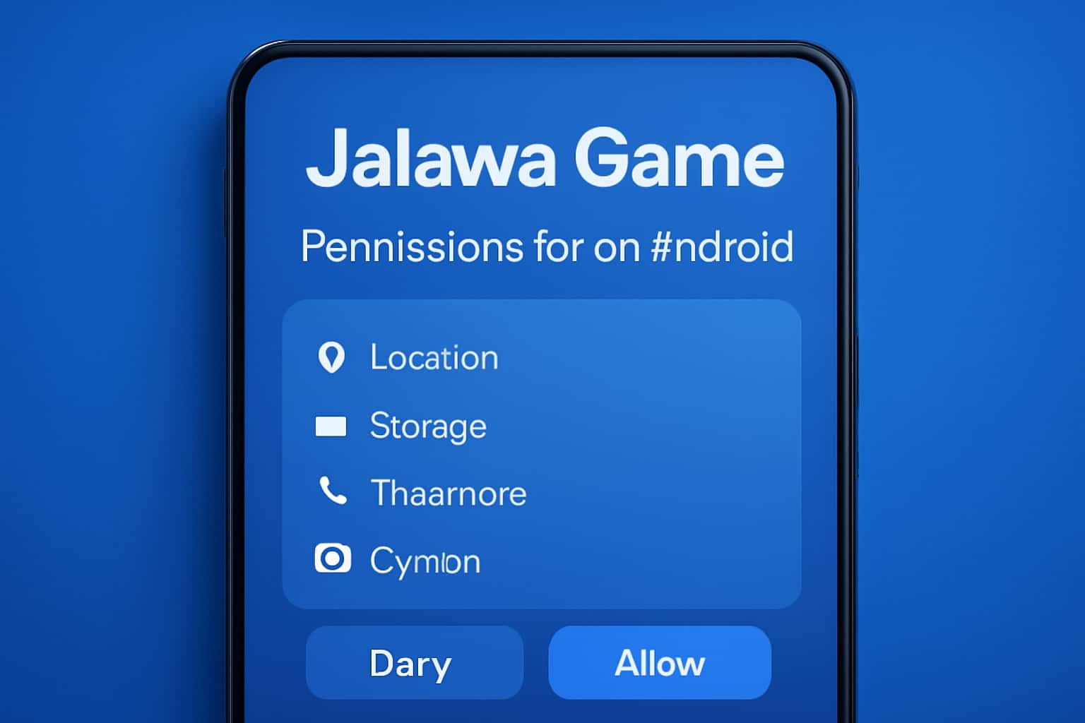 Informational image about Permissions for Jalawa Game on Android