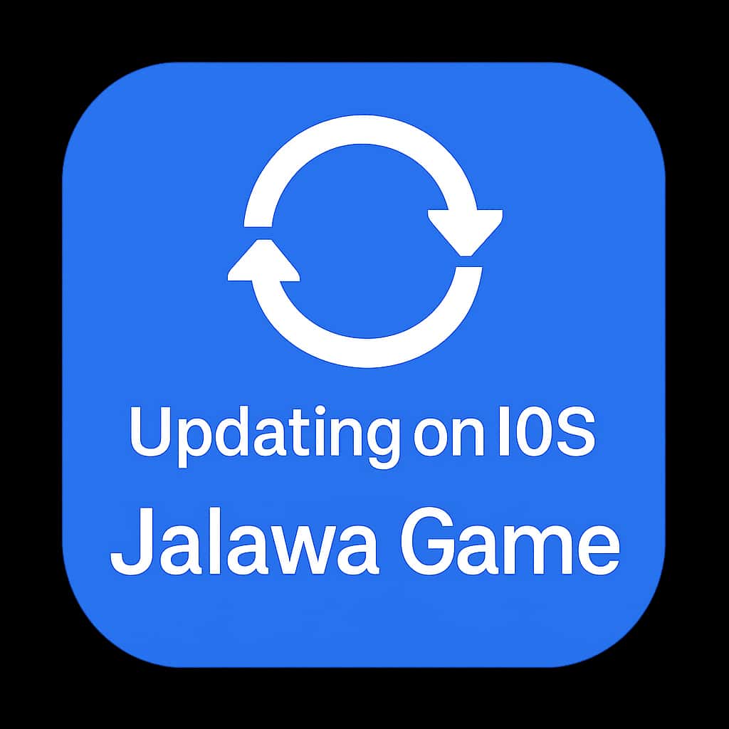 A simple icon representing the update process for Jalawa Game on iOS.